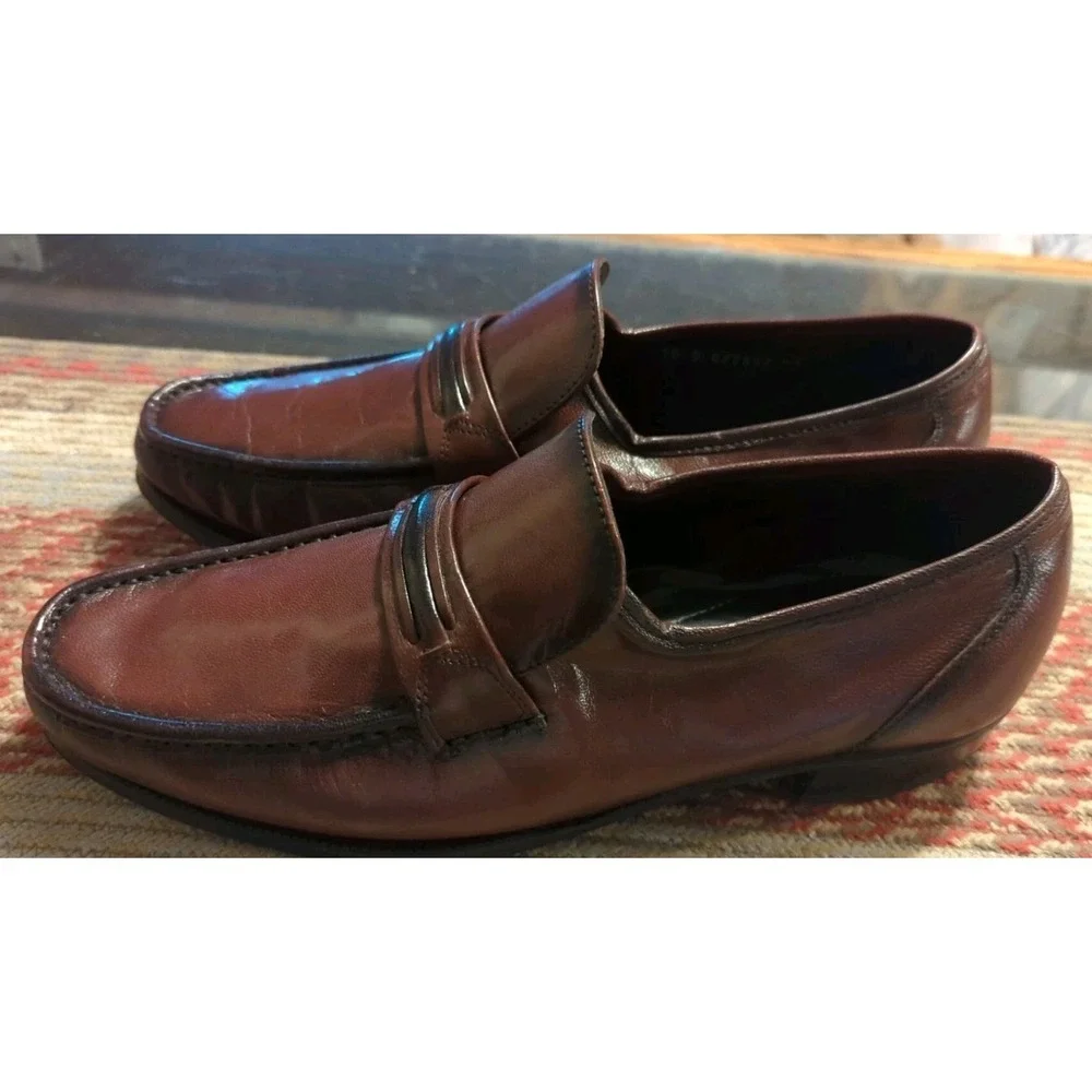 Vintage Florsheim Loafers 10 D‎ Casual Dress Shoes Brown Soft Leather